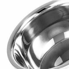 SOGA 5Pcs Deepen Polished Stainless Steel Stackable Baking Washing Mixing Bowls Set Food Storage Basin
