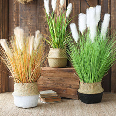 SOGA 110cm Artificial Indoor Potted Reed Bulrush Grass Tree Fake Plant Simulation Decorative