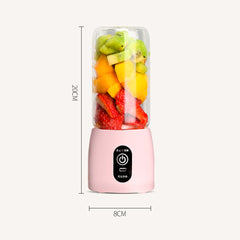 SOGA Portable Mini USB Rechargeable Handheld Juice Extractor Fruit Mixer Juicer Pink