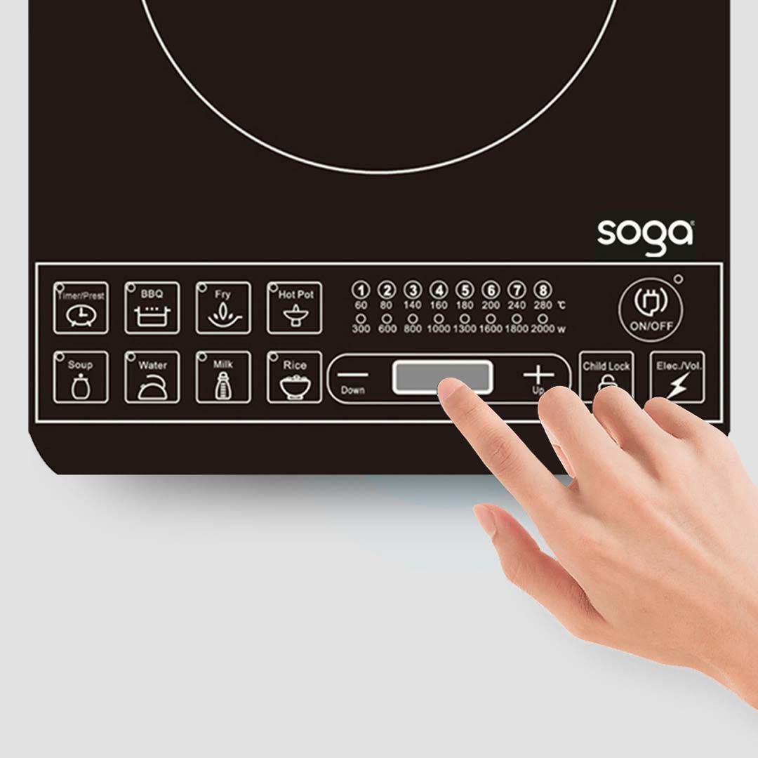 SOGA Electric Smart Induction Cooktop and 14L Stainless Steel Stockpot