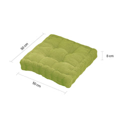 SOGA 2X Green Square Cushion Soft Leaning Plush Backrest Throw Seat Pillow Home Office Sofa Decor