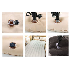 SOGA 2X Grey Ripple Inflatable Car Mattress Portable Camping Air Bed Travel Sleeping Kit Essentials