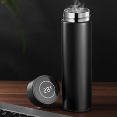 SOGA 2X 500ML Stainless Steel Smart LCD Thermometer Display Bottle Vacuum Flask Thermos Black