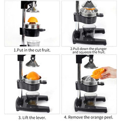 SOGA 2x Stainless Steel Manual Juicer Hand Press Juice Extractor Squeezer Orange Citrus