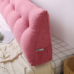 SOGA 2X 150cm Pink Triangular Wedge Bed Pillow Headboard Backrest Bedside Tatami Cushion Home Decor