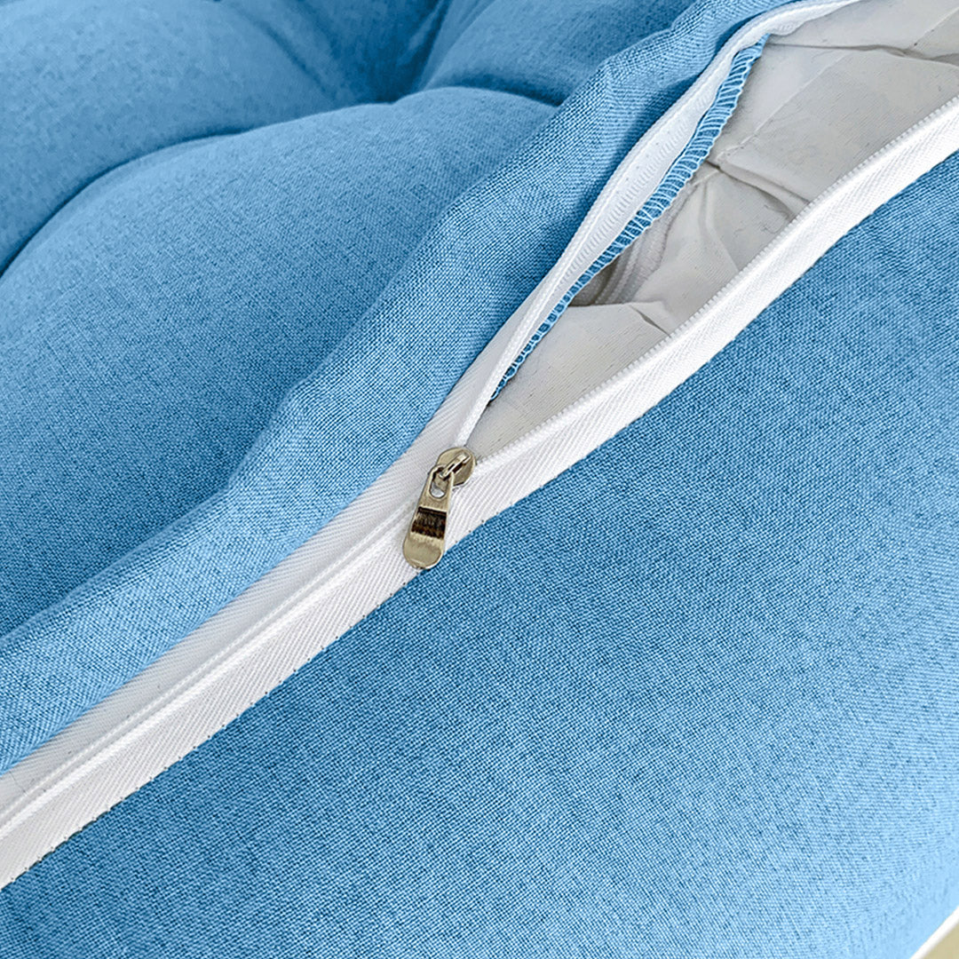 SOGA 45cm Blue Triangular Wedge Lumbar Pillow Headboard Backrest Sofa Bed Cushion Home Decor