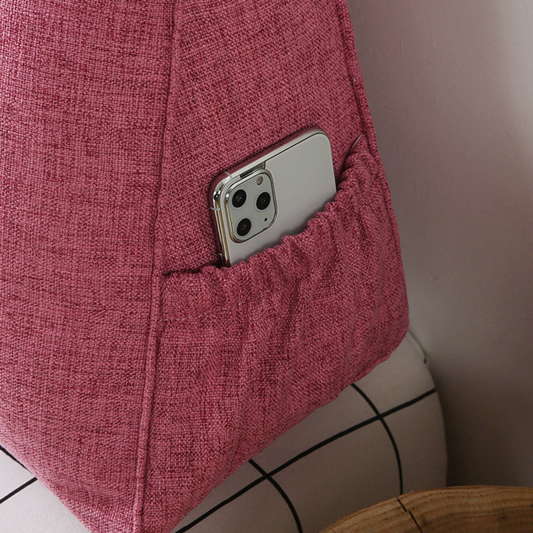 SOGA 180cm Pink Triangular Wedge Bed Pillow Headboard Backrest Bedside Tatami Cushion Home Decor