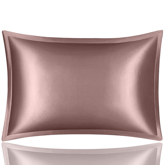 Anyhouz Pillowcase 51x66cm Pink Pure Real Silk For Comfortable And Relaxing Home Bed