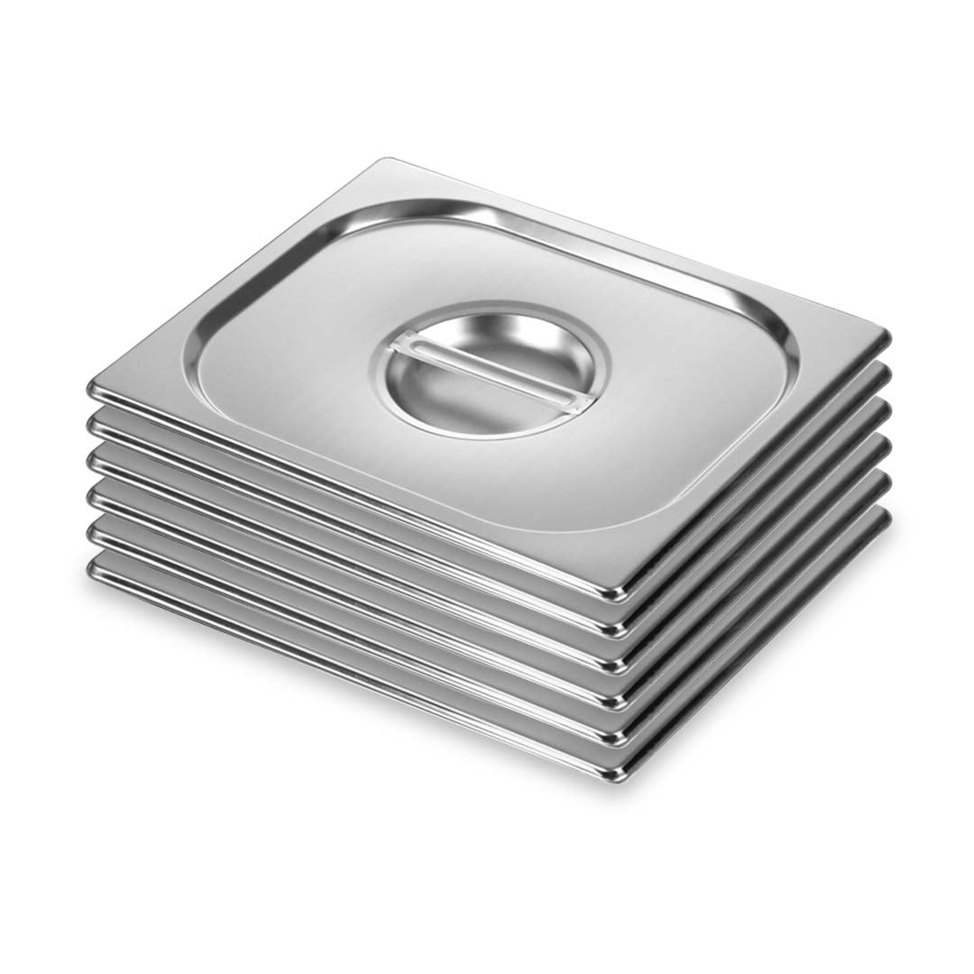 SOGA 6X Gastronorm GN Pan Lid Full Size 1/2 Stainless Steel Tray Top Cover