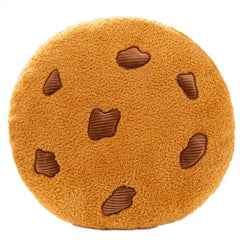 Anyhouz Plush Pillow Light Brown Chocolate Cookies Biscuit Shape Stuffed Soft Pillow Seat Cushion Room Decor 10cm