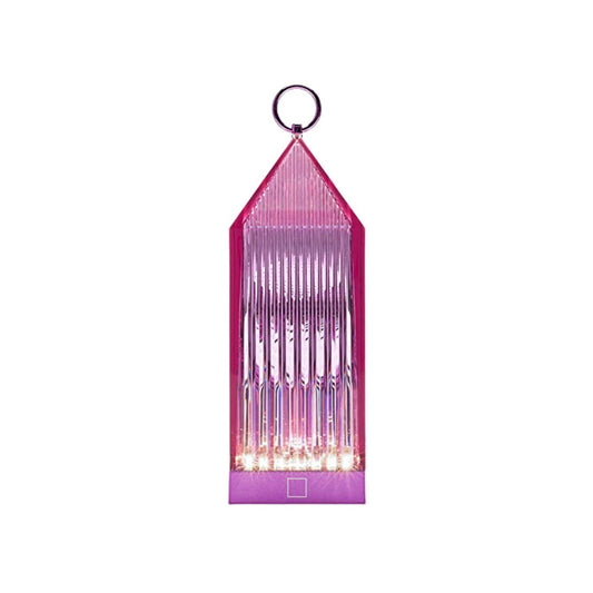 Anyhouz Luxury Lamp Acrylic Crystal Purple Lantern Home Decor USB Charging Table Accents for Bedroom Hotel Living Room